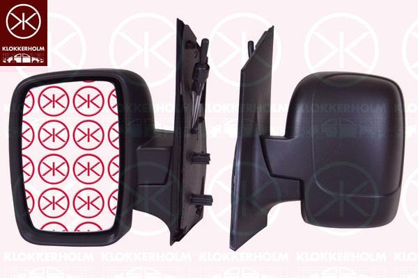 Exterior Mirror, Control: cable pull, Convex, Right, 0009467271088 (FIAT), 8152 G3 (DS), 8152 G3 (CITROEN), 8153 GA (PEUGEOT), 8153 GA (DS), 8153 GA (CITROEN), 9467271088 (FIAT)