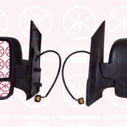 Exterior Mirror, Right, for electric mirror adjustment, with wide angle mirror, with thermo sensor, Heatable, Convex, 8152 G3 (DS), 8152 G3 (CITROEN), 0009467188088 (FIAT), 8153 K7 (PEUGEOT), 8153 K7 (DS), 8153 K7 (CITROEN), 9467188088 (FIAT)