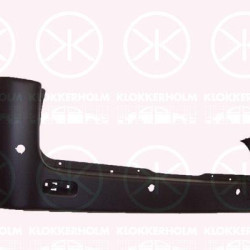 Bumper, Rear, black, with hole(s) for parking distance control, Axle Distance [mm]: 3000, 0001497605078 (FIAT), 1497605078 (FIAT), 7410 AT (PEUGEOT), 7410 AT (DS), 7410 AT (CITROEN)