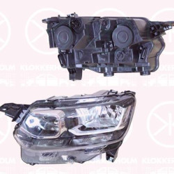 Headlight, Left, Trim Level: Basis, H7/H1, with motor for headlamp levelling, 9816824880 (TOYOTA), 9816824880 (PEUGEOT), 9816824880 (CITROEN)