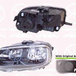 Headlight, Left, Trim Level: High, H7/H1, with lettering, with motor for headlamp levelling, Valeo, 9816825180 (PEUGEOT), 9816825180 (CITROEN)