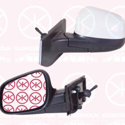 Chevrolet Spark Veidrodis, Left, Control: cable pull, w/primer, Convex, 95016082 (CHEVROLE), 95211693 (DAEWOO), 95211693 (CHEVROLE), 95434291 (CHEVROLE)