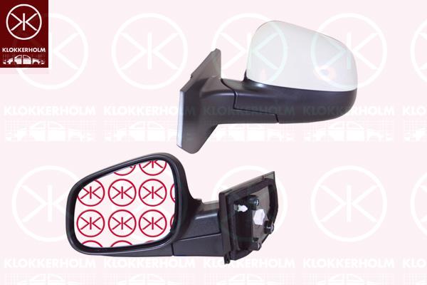 Chevrolet Spark Veidrodis, Left, for electric mirror adjustment, w/primer, Heatable, Number of pins: 5, Convex, 95905531 (DAEWOO), 95905531 (CHEVROLE)