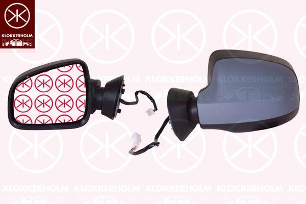 Dacia Logan Veidrodis, Right, for electric mirror adjustment, Heatable, Convex, w/primer, 82 00 497 513 (RENAULT)