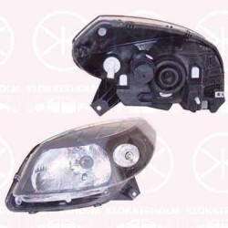 Priekinis žibintas, H4, Right, Illuminance [lx]: 12.5, Housing Colour: black, without motor for headlamp levelling, 82 00 526 422 (RENAULT)