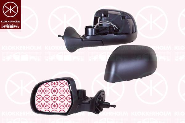 Veidrodis, Left, Control: cable pull, Convex, 82 00 947 342 (RENAULT), 96 30 233 79R (RENAULT), 96 30 251 11R (RENAULT), 963736608R (RENAULT)