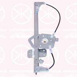 Window Regulator, without electric motor, Electric, Right Front, 82 00 733 828 (DACIA)