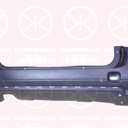 Bumper, Rear, Smooth, with holes for extensions, 85 02 267 43R (DACIA)