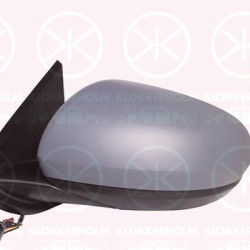 Veidrodis, Left, for electric mirror adjustment, Number of pins: 5, Heatable, Convex, w/primer, 963023958R (RENAULT), 963666560R (RENAULT), 963737712R (RENAULT)