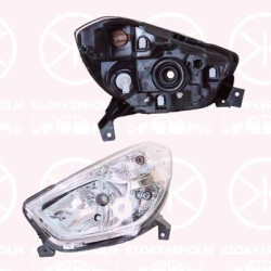 Priekinis žibintas, Left, H4, with daytime running light, without motor for headlamp levelling, Valeo, 26 06 030 07R (RENAULT), 26 06 030 07R (DACIA), 26 06 059 13R (DACIA)