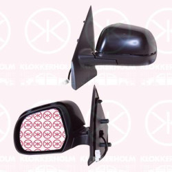 Veidrodis, Left, for electric mirror adjustment, Number of pins: 5, Heatable, Convex, w/primer, 96 36 634 82R (RENAULT), 96 37 372 45R (RENAULT), 96 30 250 05R (RENAULT)