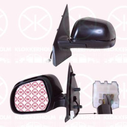 Veidrodis, Right, for electric mirror adjustment, with thermo sensor, Number of pins: 7, Heatable, Convex, w/primer, 96 36 572 29R (RENAULT), 96 37 402 90R (RENAULT), 96 30 107 10R (RENAULT), 963740293R (RENAULT)