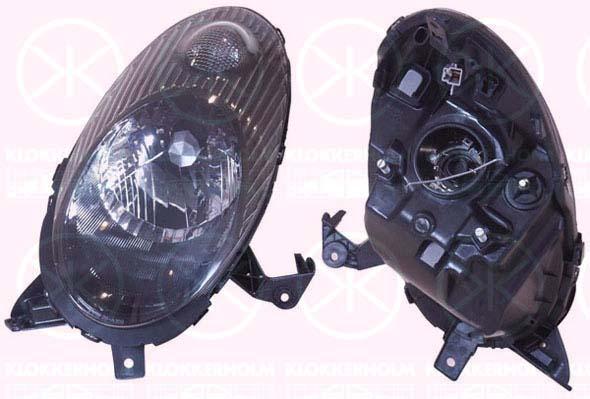 Nissan Micra Priekinis žibintas, H4, for vehicles with headlight levelling, Left, Housing Colour: black, Illuminance [lx]: 12.5, T.Y.C, 26060 AX705 (NISSAN)