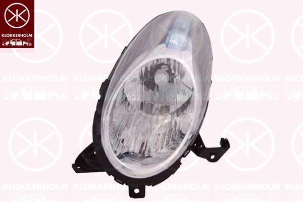 Nissan Micra Priekinis žibintas, Right, H4, with motor for headlamp levelling, 26010BG10B (NISSAN)