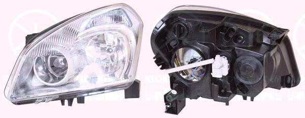 Nissan Qashqai Priekinis žibintas, H7/H7, with motor for headlamp levelling, Left, Illuminance [lx]: 17.5, Hella, 26060 JD900 (NISSAN), 26060 JD90B (NISSAN), 26060 JD95A (NISSAN), 26060 JD95B (NISSAN)