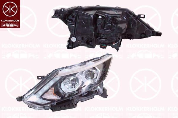 Nissan Qashqai Priekinis žibintas, Left, Illuminance [lx]: 12.5, LED, with daytime running light (LED), 260604EH0B (NISSAN), 260604EH1B (NISSAN)