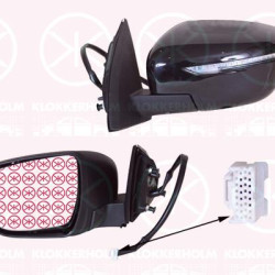 Nissan Qashqai Veidrodis, Left, for electric mirror adjustment, Electronically foldable, Heatable, with indicator, Convex, Number of pins: 9, 963024EF6E (NISSAN), 963024EF7A (NISSAN), 96302-4EH6A (NISSAN), 963024EJ6E (NISSAN)