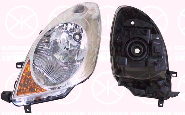 Headlight, H4, with motor for headlamp levelling, Left, Illuminance [lx]: 12.5, 26060 9U100 (NISSAN), 26060 9U10A (NISSAN)