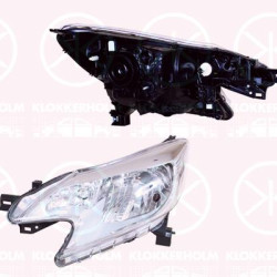 Headlight, Left, Illuminance [lx]: 12.5, H4, without motor for headlamp levelling, 26060-3VV0A (NISSAN), 26065-3VV0A (NISSAN)