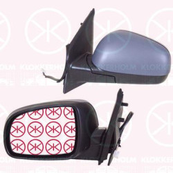 Exterior Mirror, Left, for electric mirror adjustment, Number of pins: 5, Heatable, Convex, w/primer, 96302 BH00B (NISSAN), 96374 9U08A (NISSAN)