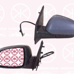 Exterior Mirror, Left, Number of pins: 7, for electric mirror adjustment, Electronically foldable, Heatable, Convex, w/primer, 96374 9U08A (NISSAN), 96302 BH00C (NISSAN)