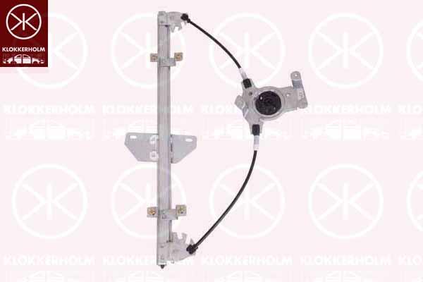 Window Regulator, 4-dr, without electric motor, Electric, Right Front, 80700 9U000 (NISSAN), 80700 9U00D (NISSAN), -80700-9U000 (NISSAN)