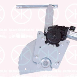 Window Regulator, 4-dr, Left Rear, Electric, with electric motor, Number of pins: 2, 82701 9U00B (NISSAN), -82701-9U000 (NISSAN), 82701-9U000 (NISSAN), -82701-9U00B (NISSAN), 82701-9U00B (NISSAN)