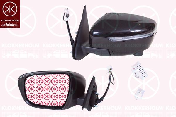 Nissan Juke Veidrodis, Left, Electronically foldable, with camera, for electric mirror adjustment, Number of pins: 15, Number of pins: 2, w/primer, Heatable, Convex, 96374-BV81C (NISSAN), 96302-BV91A (NISSAN), 96302BV95A (NISSAN), 96302-BV95A (NISSAN)