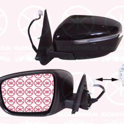 Nissan Juke Veidrodis, Right, Electronically foldable, for electric mirror adjustment, Number of pins: 9, w/primer, Heatable, Convex, 96373-BV81C (NISSAN), 96301-BV90E (NISSAN), 96301BV94E (NISSAN), 96301-BV94E (NISSAN)