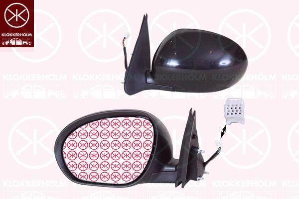 Nissan Juke Veidrodis, Left, for electric mirror adjustment, Electronically foldable, Number of pins: 7, Heatable, w/primer, Convex, 963021KA1B (NISSAN), 963021KA1E (NISSAN), 963021KA5A (NISSAN), 963021KA7A (NISSAN), -96302-1KZ0B (NISSAN), 963021KZ1B (NISSAN), -96302-1KZ1B (NISSAN)