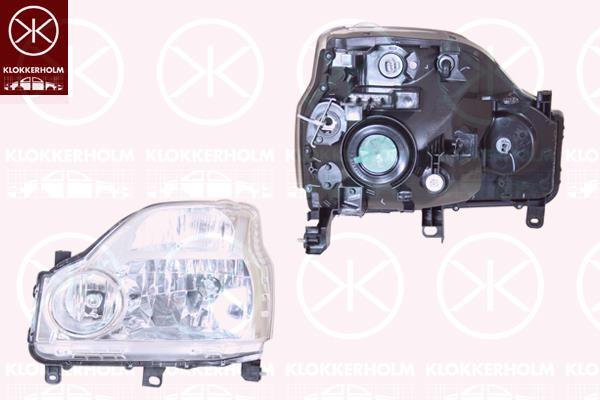 Nissan X-Trail Priekinis žibintas, H4, with motor for headlamp levelling, Left, Illuminance [lx]: 17.5, 26060 JG40A (NISSAN), 26075 JG40A (NISSAN)