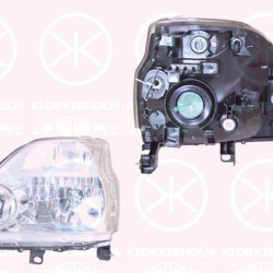 Nissan X-Trail Priekinis žibintas, H4, with motor for headlamp levelling, Left, Illuminance [lx]: 17.5, 26060 JG40A (NISSAN), 26075 JG40A (NISSAN)