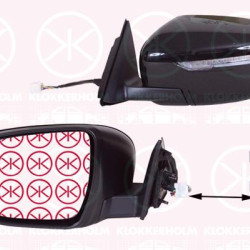 Nissan X-Trail Veidrodis, Left, for electric mirror adjustment, Heatable, with indicator, Convex, Number of pins: 7, 963744CA0A (NISSAN), 96302-4CC1A (NISSAN)