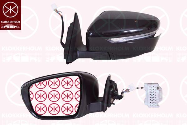 Nissan X-Trail Veidrodis, Right, for electric mirror adjustment, Electronically foldable, Heatable, with indicator, Convex, Number of pins: 9, 963734CA0A (NISSAN), 96301-4CC6A (NISSAN)