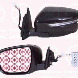 Nissan X-Trail Veidrodis, Right, for electric mirror adjustment, Electronically foldable, Heatable, with indicator, Convex, Number of pins: 9, 963734CA0A (NISSAN), 96301-4CC6A (NISSAN)