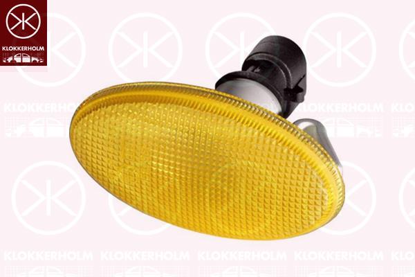 Direction Indicator, yellow, lateral installation, with bulb holder, 004652838 (FIAT), 46458910 (FIAT), 4652838 (FIAT), 46528381 (FIAT)