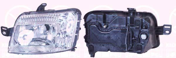 Headlight, H4, with motor for headlamp levelling, AL, Left, Number of pins: 14, Illuminance [lx]: 17.5, 0000051717076 (FIAT), 51717076 (FIAT), 51794155 (FIAT)