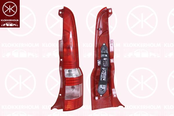 Tail Light Assembly, with bulb holder, Right, Housing Colour: red, 0000051705458 (FIAT), 51705458 (FIAT)