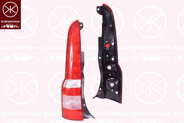 Tail Light Assembly, without bulb holder, Left, Housing Colour: black, 0000051763007 (FIAT), 51763007 (FIAT)