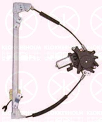 Window Regulator, 4-dr, with electric motor, Electric, Right Front, 0000046803651 (FIAT), 0000051801611 (FIAT), 0000051846384 (FIAT), 46803651 (FIAT), 51801611 (FIAT), 51846384 (FIAT)