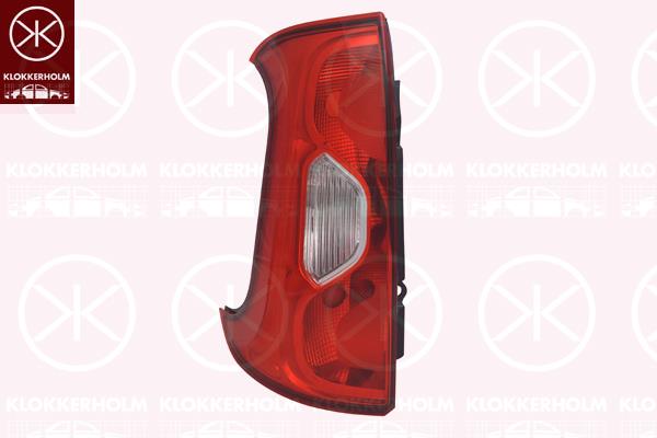 Tail Light Assembly, without bulb holder, Left, 0000051843643 (FIAT), 0000052102357 (FIAT), 51843643 (FIAT)