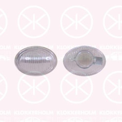 Direction Indicator, without bulb holder, white, lateral installation, 0000051823092 (FIAT), 0000051825157 (FIAT), 1 607 568 (FORD), 51823092 (FIAT), 51825157 (FIAT)