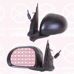 Exterior Mirror, Left, for manual mirror adjustment, black, Convex, 0000735558576 (FIAT), 0000735564644 (FIAT), 735558576 (FIAT), 735564644 (FIAT)