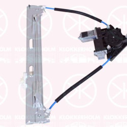 Window Regulator, 4-dr, with electric motor, Electric, Left Rear, 0000051884238 (FIAT), 0000051957506 (FIAT), 51980516 (FIAT)