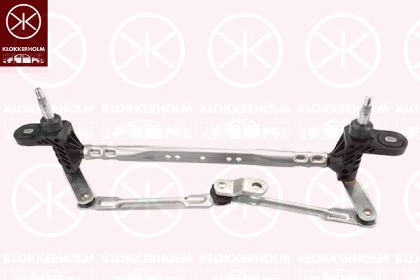 Wiper Linkage, Front, Set, without electric motor, for left-hand drive vehicles, 0000052032581 (FIAT), 51787565 (FIAT)