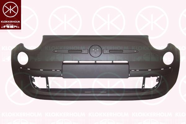 Bumper, w/primer, Front, with holes for trim/protective strip, 0000071777627 (FIAT), 0000735456793 (FIAT), 735456793 (FIAT), 735575116 (FIAT)