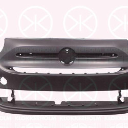 Bumper, w/primer, Front, without holes for trim/protective strip, Trim Level: POP, 0000735637729 (FIAT), 0000735657232 (FIAT), 735657232 (FIAT)