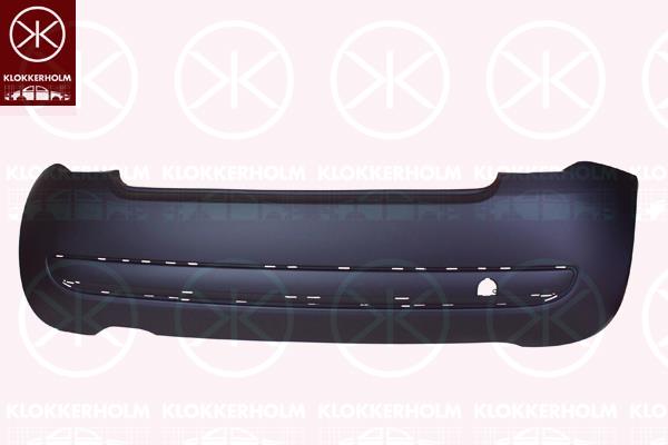 Bumper, w/primer, Rear, with holes for trim/protective strip, 0000735526889 (FIAT), 735526889 (FIAT)