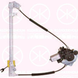 Window Regulator, 2-dr, with electric motor, Electric, Left, 0000007732488 (FIAT), 0000046459546 (FIAT), 0000046736435 (FIAT), 46459546 (FIAT), 46736435 (FIAT), 7732488 (FIAT)