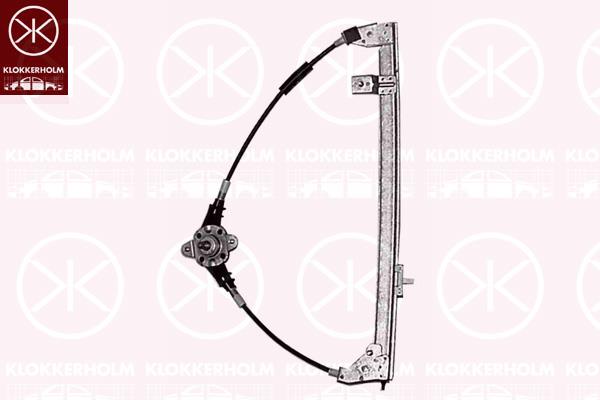 Window Regulator, 4-dr, Manual, Right Front, 000007737311 (FIAT), 7737311 (FIAT)